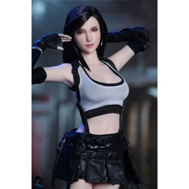 1/6 Tifa Head Sculpt Mujer Soldado Cabeza Tallado Modelo Ajuste PH TBL Figura de Acción Pálida Muñecas Cuerpo
