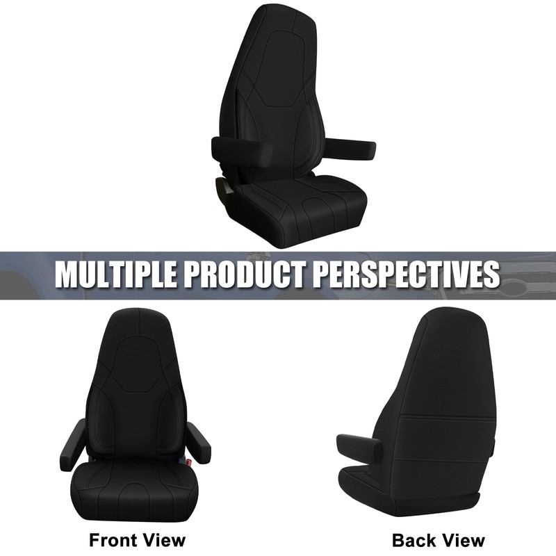SAPUBK Custom-Fit Front Seat Covers with Back Pocket Replace for