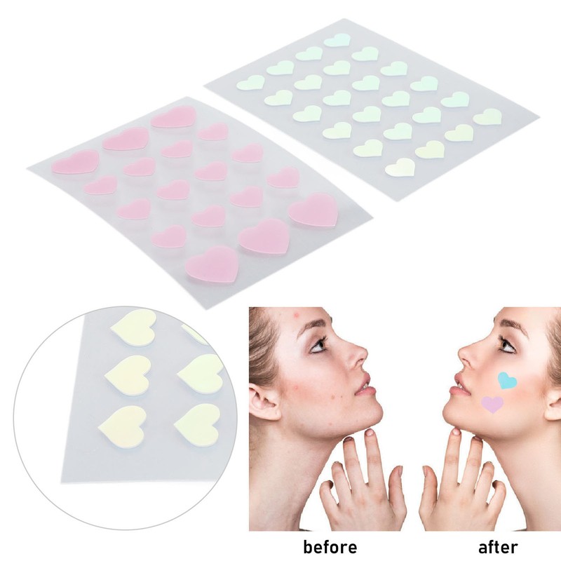 42pcs Pimple Healing Patches Reduce Swelling Diminish Blemishes Heart Shaped