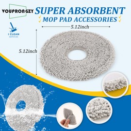 Pack of 4 Mop Pads for Dreame L10 Ultra/ L10S Pro/ L10S Ultra/ L10S Pro Ultra Heat/ L10 Prime/ L20 L30 L40 L50 Ultra/ X30 X40 X50 Ultra/Mova E30 Ultra P50 Pro Ultra Wipes Replacement Mop Pads xx