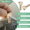 M METERXITY 4-Pack Knurled Thumb Screws, M6x20mm Solid Brass Round