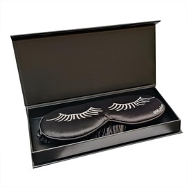 Antifaz para Dormir con Diseño de Pestañas, Protector de Extensiones de Pestañas, Negro, Material Suave