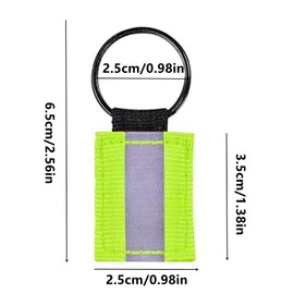 ZWxqysp 12 Piece Double-Sided Reflective Safety Keychains, High-Visibility Gear for Nighttime Outdoor Activities
