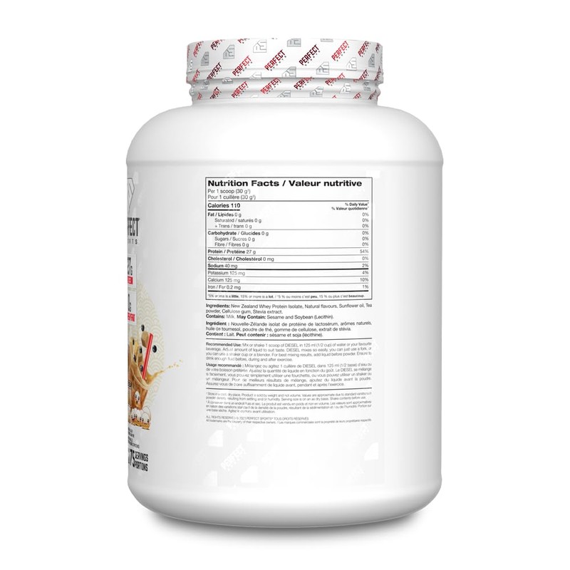 PERFECT SPORTS DIESEL - New Zealand Whey Protein Isolate 2lb,
