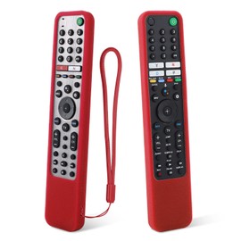 1PCS Case for MG3-TX520U RMF-TX600U Voice Remote, Silicone Protective Case for Sony Bravia TV Remote RMF-TX500U RMF-TX500E RMF-TX600E Smart Voice Remote Controller Cover with Loop (Black)