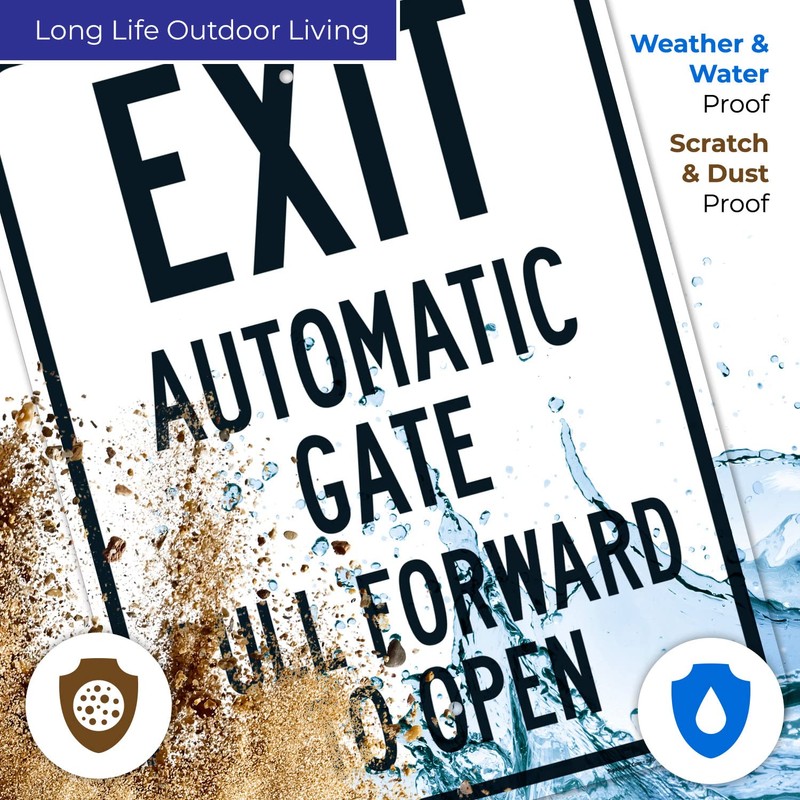 Exit Automatic Gate Pull Forward to Open Sign, 18x24 Inches,