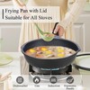 Vinchef Nonstick Skillet with Lid, 12.5In Aluminum Deep Frying/Saute Pan