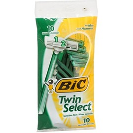 Bic Twin Select Shavers For Men Sensitive Skin 10 Each (Pack of 11)