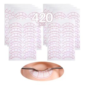 Parches Hidrogel Extensiones Pestañas Blanco 420 Uds  Hydrogel Under Eye Pads for Lash Extensions, 420 Pcs                                            