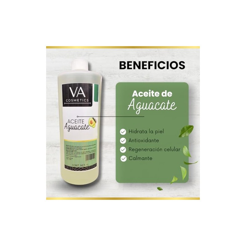 Aceite Masajes Aguacate Corporal Profesional Spa 1Litro VA