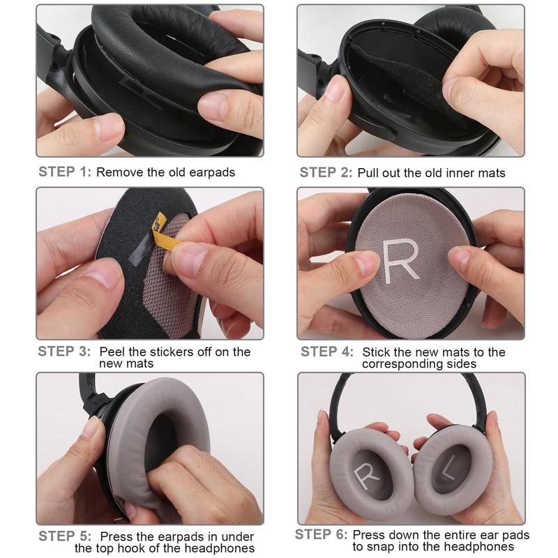 Ear Cushions Replacement for Bose QuietComfort 45 QC35 QC35ii QC25