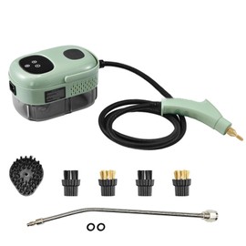 Steam Cleaner, High Pressure High-Temperature House Steamer, Multipurpose Handheld Steam Cleaning Machine for Kitchen Bathroom Cleaning 2500W Portable Steamer Green