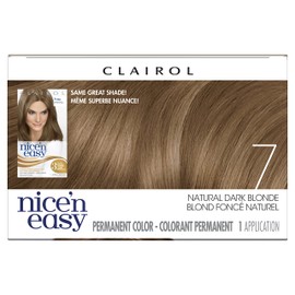 Clairol Nice'n Easy Liquid Permanent Hair Dye, 7 Dark Blonde Hair Color, Pack of 3