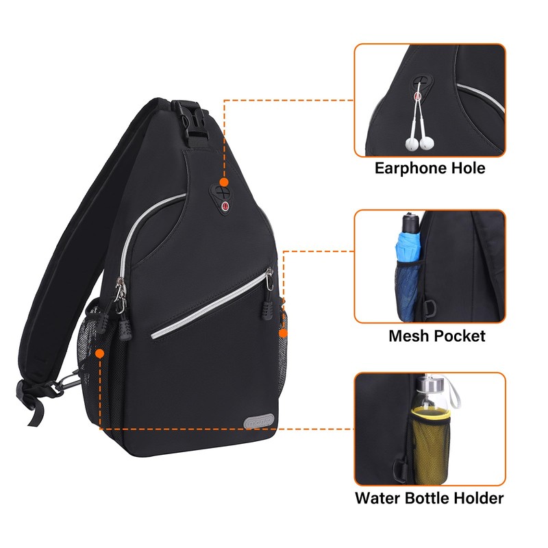 MOSISO Sling Backpack, Multipurpose Crossbody Shoulder Bag Travel Hiking Daypack,