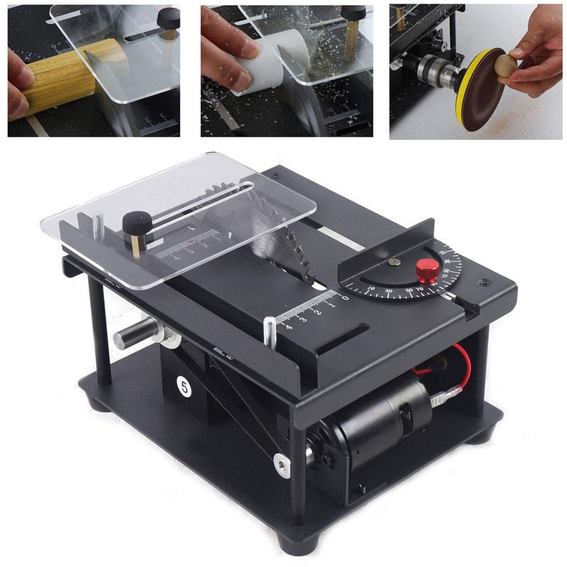 XUANIIIL Multifunctional Precision Table Saw, Household Mini Home DIY Woodworking