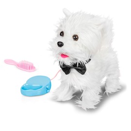 Tobar Animigos Walking Westie Electronic Dog Soft Toy, for ages 3 years +