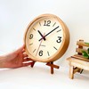 KATOMOKU Muku Clock 20 Oak Wall Clock, Continuous Second Hand,