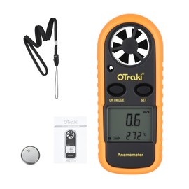 OTraki GM816 Digital Anemometer Handy Anemometer with Japanese Instruction Manual (English Language Not Guaranteed), Small Size, Wind Temperature Measurement, Easy Operation, Data Holder Function