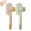 Self-Cleaning Pet Flea Comb Grooming Brush, 2 Piece Pet Flea