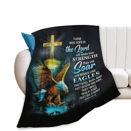 Bald Eagle Throw Blanket American Eagle Blanket Christian Lover Gifts Throw Blankets Eagle Decor Soft Cozy Fleece Plush Warm Flannel Bedding Blanket for Men Girls Boys Kids Adults Couch 40"X50"