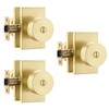 goldenwarm Gold Door Knobs Interior, Zinc-Alloy Heavy Duty Privacy Interior