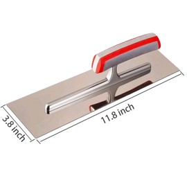 11.8x3.8 Inch Concrete Finishing Trowel - Premium Stainless Steel Masonry Tool for All Construction Finishing Needs, Drywall Tools