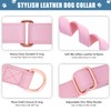 Soft Leather Martingale Dog Collar - Adjustable Rose Gold Limited