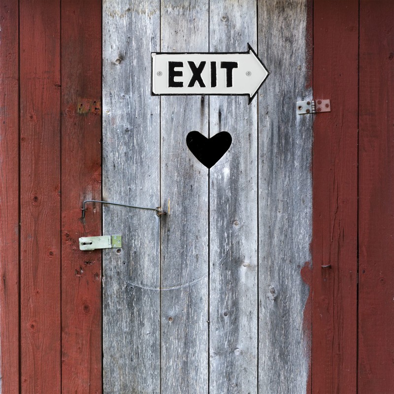 Relaxdays Exit Antique Design Arrow Right Sign Sign Wall &