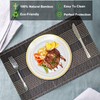 ANDSTAR Set of 8 Pcs Bamboo Placemats Natural Anti-Slip Bamboo