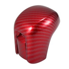 X AUTOHAUX Gear Shift Knob Cover Automatic Transmission Lever Trim for Honda Civic 10th Gen 2016-2021 ABS Carbon Fiber Pattern Red