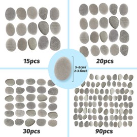 DALTACK 20 Pcs Large Rocks for Painting, Natural River Rocks, Flat River Rocks, 2-3 Inches Stones for Arts & Crafting