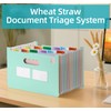 NOTEZMATE Expanding File A4 Wheat Straw with 13 Compartments, Upright