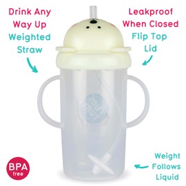 TUM TUM Tippy Up Free Flow Sippy Cup (No Valve), Sippy Cup for Toddlers, 200ml, BPA Free (Pete Polar Bear 300ml)