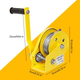 50 FT Air Conditioner Lifting Tool, 400 LBS Load Capacity, Air Conditioner Lifting Cranes with Rope in Hand Winch, Stainless Stee Lifting Crane Tool with Hanger Bracket Pulley, Corrosion Resistant