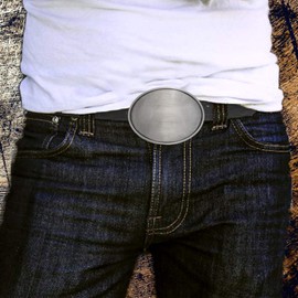 eeddoo® Gürtelschnalle Classic - silber Rahmen (Buckle für Wechselgürtel für Damen und Herren | Belt Frauen Männer Oldschool Rockabilly Metall Gothic Wave Rock Biker Western Trucker Casino Skull)