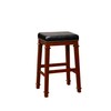 Linon Kennedy Backless PU bar Stool, Dark Cherry