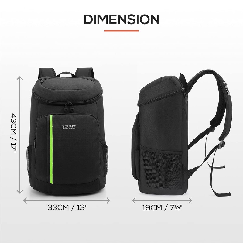 TOURIT Cooler Backpack 28 Cans Lightweight Insulated Backpack Cooler Leak-Proof