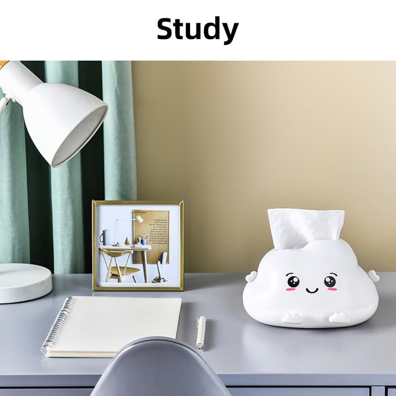 AIMALL Cute Cloud Shaped Plastic Tissue Box 8"x6"x5" Creative Cartoon