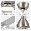 putroad 42 Inch Ceiling Fans with Lights, Brushed Nickel Ceiling