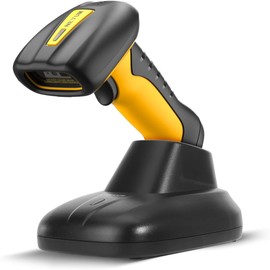 NETUM アップグレード QR 産業用 Bluetooth バーコードスキャナー 充電ドック付き ワイヤレス 2D 1D バーコードリーダー 2500mAh 落下保護 耐衝撃 防塵 ハンズフリー Windows Mac Android iOS用 (NT-1202W)