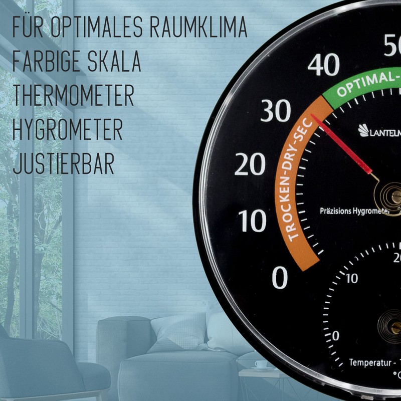 Thermometer / Hygrometer Analogue Combination Machine for Interior and Exterior