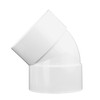 NDS 6P03 PVC 45-Degree Elbow, 6-Inch, for Hub X Hub