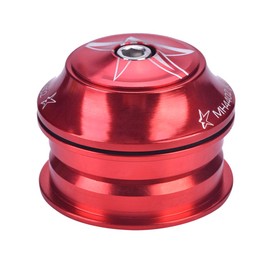 Bicycle Headset, Aluminium Alloy Bike Front Fork Stem Headset Semi Integrated Headset 1 1/8 Inches Headset Bearings for Most Bike with 44mm Head Tube(Red)