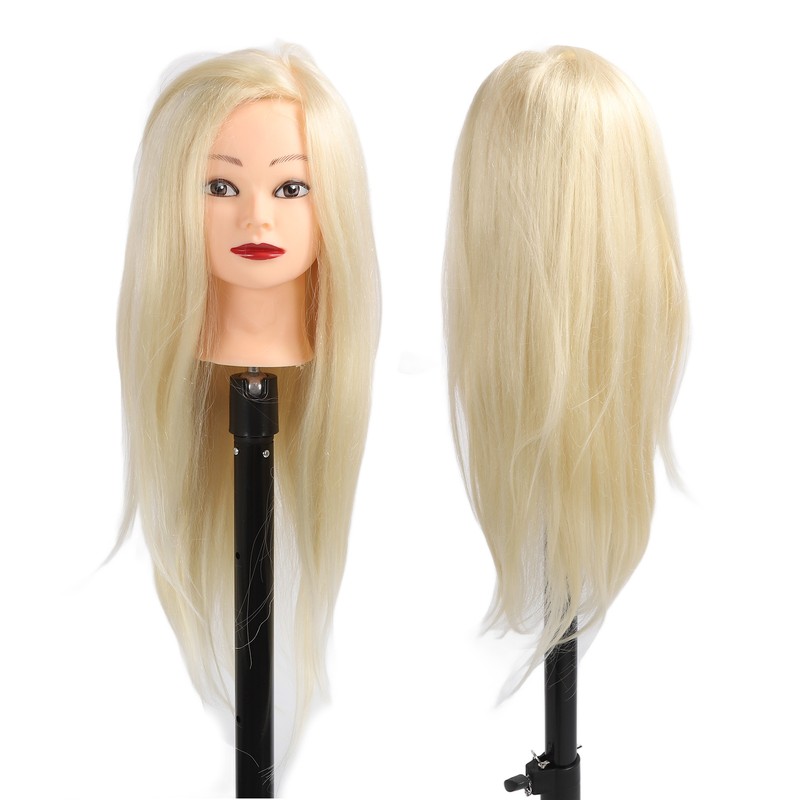 Hair Styling Mannequin Head 85% Real Hair Hairdresser Training Head