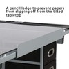 Topeakmart Glass Drafting Table Rolling Drawing Desk Artists Art Craft