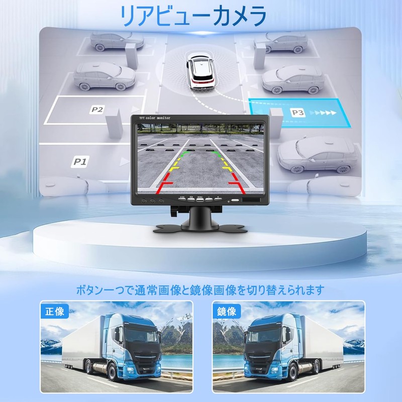 Stynxro 7 Inch Car Monitor, On-Dash Monitor, Backlight Function, Back