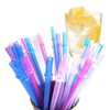 24Pcs Reusable Drinking Straw by WerkaSi, 10.6-inch 12Pcs Long Clear