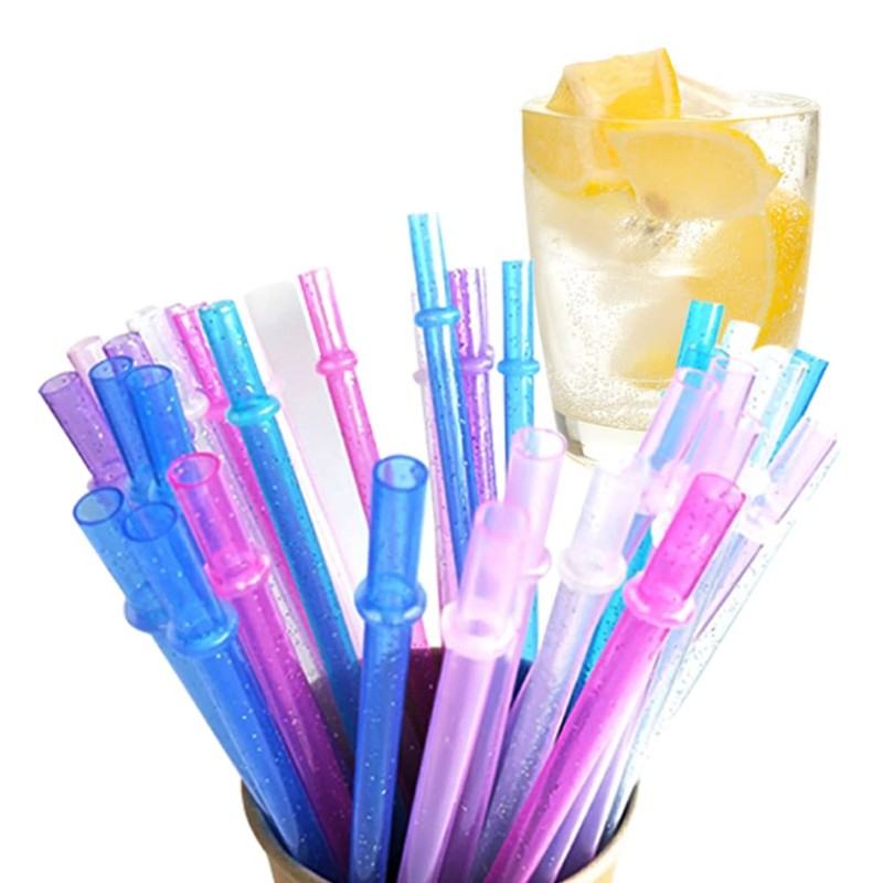 24Pcs Reusable Drinking Straw by WerkaSi, 10.6-inch 12Pcs Long Clear
