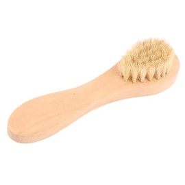 Cepillos faciales para limpieza y exfoliación de cerdas suaves naturales Mango de madera Cepillado facial Limpieza de la piel Cepillo depurador para h