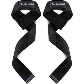 Correas Acolchonadas para Levantamiento de Pesas, VEKENSEE Straps para Gimnasio, Correas de Soporte, Straps de Gym para Proteccion de Dedos y muñecas
